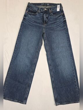 Old Navy Extra High-Waisted Wide Leg Jeans Secret-Smooth Pockets NWT